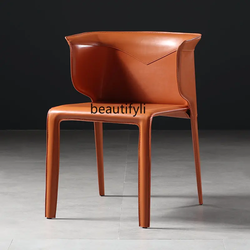 LBX Retro Affordable Luxury Restaurant Leather Dining Chair Nordic Backrest Desk Chair Cafe Armrest Chair
LBX Retro Affordable Luxury Restaurant Leather Dining Chair Nordic Backrest Desk Chair Cafe Armrest Chair