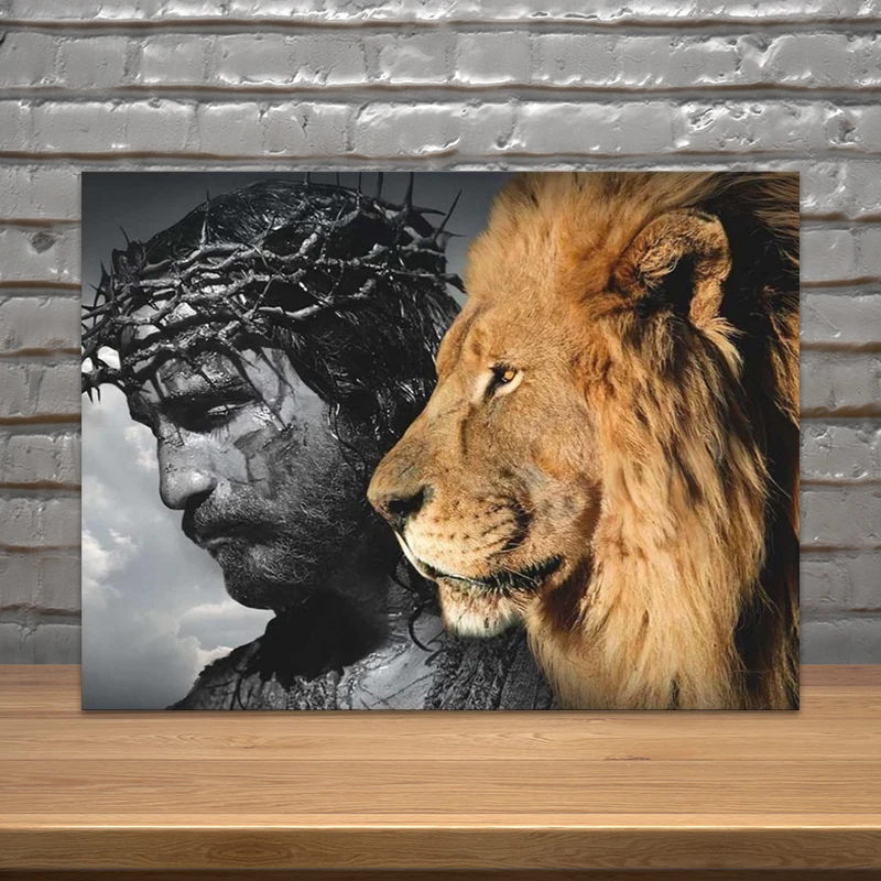 Christian Jesus Portrait Art Canvas Painting Modern Popular Animal Lion Poster Interior Home Decoration Mural(No Frame) 
Christian Jesus Portrait Art Canvas Painting Modern Popular Animal Lion Poster Interior Home Decoration Mural(No Frame)