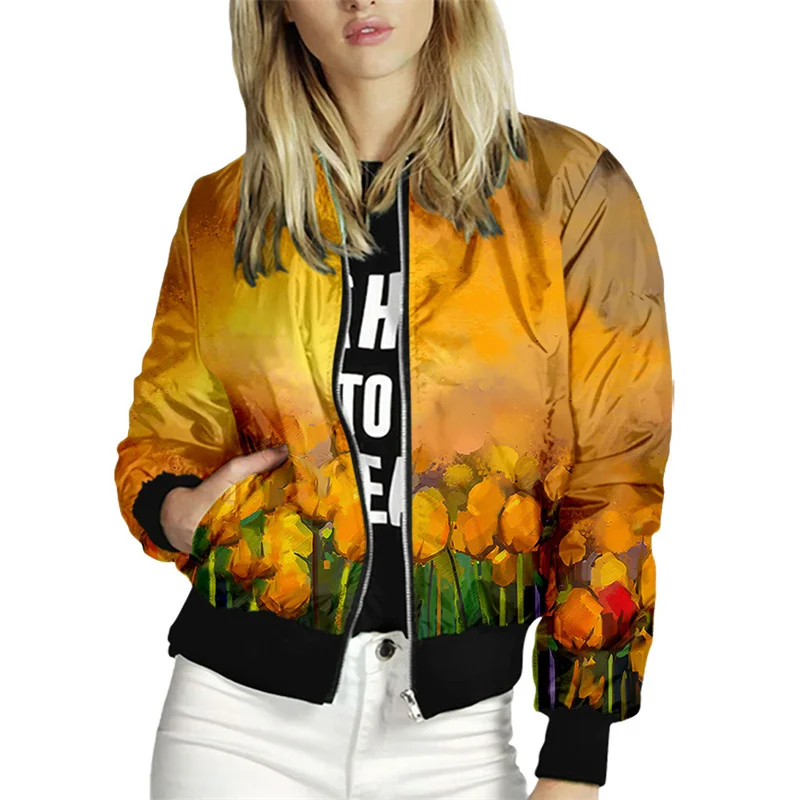 Spring Summer Women Jackets Print Ladies Coats Zipper Long Sleeve Streetwear New Fashion Casual Female Outwear
Spring Summer Women Jackets Print Ladies Coats Zipper Long Sleeve Streetwear New Fashion Casual Female Outwear