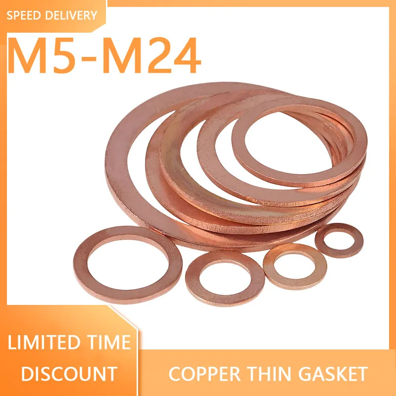 30/20/15/10Pcs Copper Gasket M5 M6 M8 M10 M12 M14 M16 M18 M20 M22 M24 Marine Watch Seal Washer Screw Flat Gasket Meson
30/20/15/10Pcs Copper Gasket M5 M6 M8 M10 M12 M14 M16 M18 M20 M22 M24 Marine Watch Seal Washer Screw Flat Gasket Meson