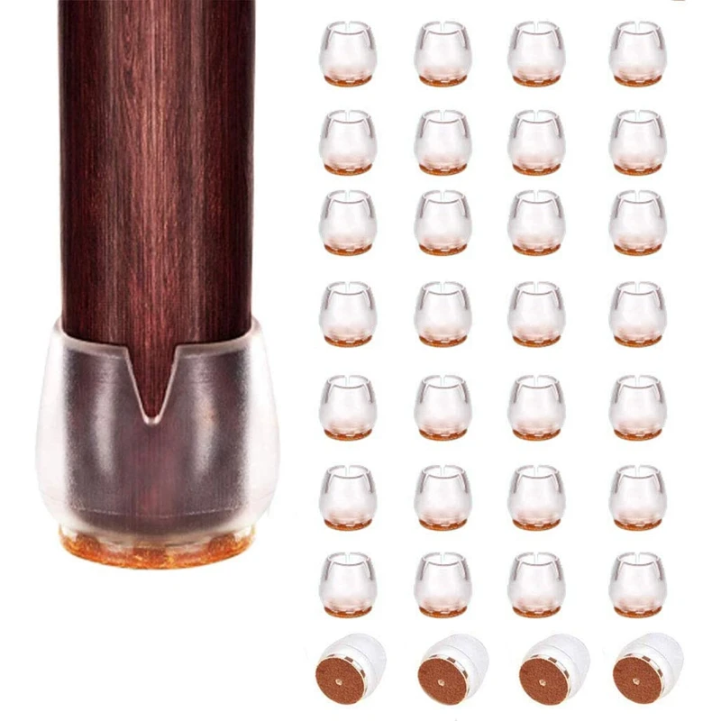 Chair Leg Floor Protectors 32Pcs Transparent Clear Silicone Chair Leg Caps Furniture Sliders For Hardwood Floors
Chair Leg Floor Protectors 32Pcs Transparent Clear Silicone Chair Leg Caps Furniture Sliders For Hardwood Floors