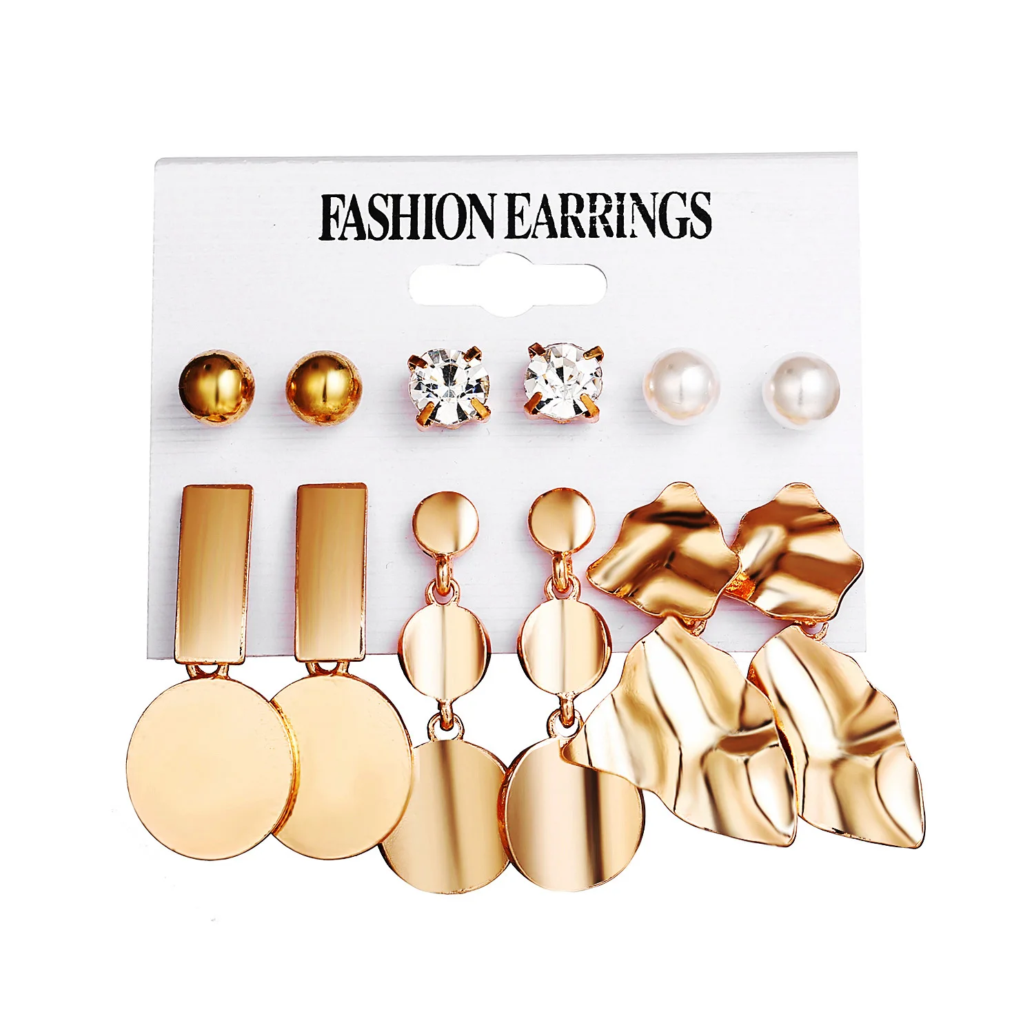 6Pcs/Set Creative Metal Element Round Irregular Geometric Gold Personality Fashion Stud Earrings
6Pcs/Set Creative Metal Element Round Irregular Geometric Gold Personality Fashion Stud Earrings