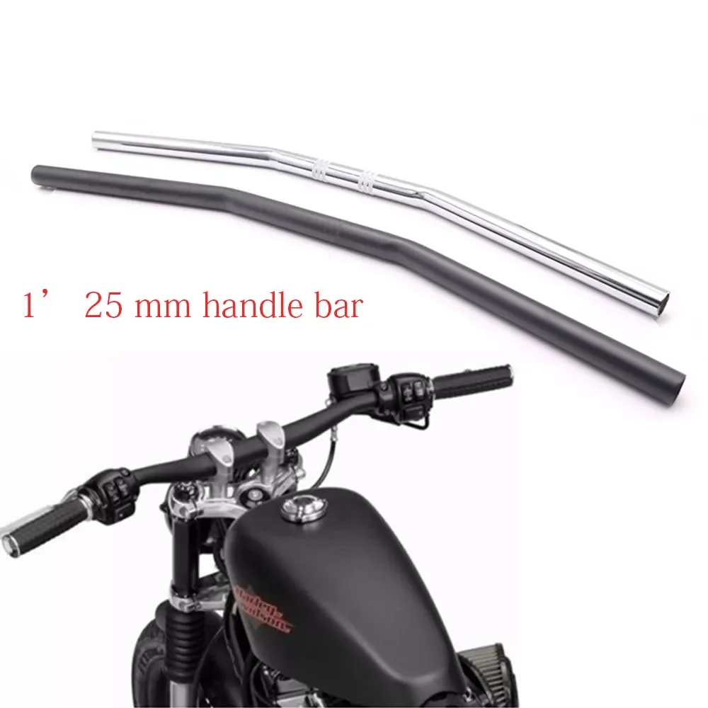 1'' 25mm Universal Motorcycle Handlebar Drag Straight Bar Dual For Sport bike Cruiser Bobber Street bike Off road cafe r 
1'' 25mm Universal Motorcycle Handlebar Drag Straight Bar Dual For Sport bike Cruiser Bobber Street bike Off road cafe r