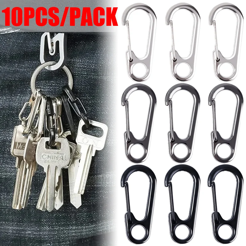 10Pcs Mini Carabiner Keychain D-Ring Key Chain Spring Clips Aluminium Alloy Hang Buckle Survival Outdoor Camping Keyring Tool
10Pcs Mini Carabiner Keychain D-Ring Key Chain Spring Clips Aluminium Alloy Hang Buckle Survival Outdoor Camping Keyring Tool