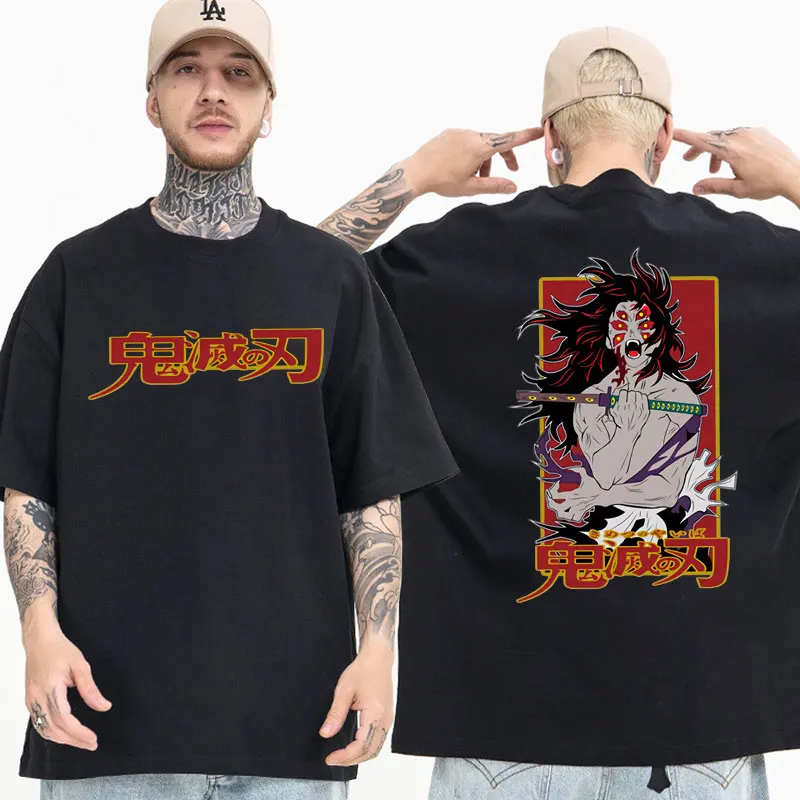 

Anime Kokushibo Demon Slayer Kimetsu No Yaiba Graphic T Shirt Men Women Y2K Clothes T Shirts Harajuku Manga Short Sleeve T-shirt