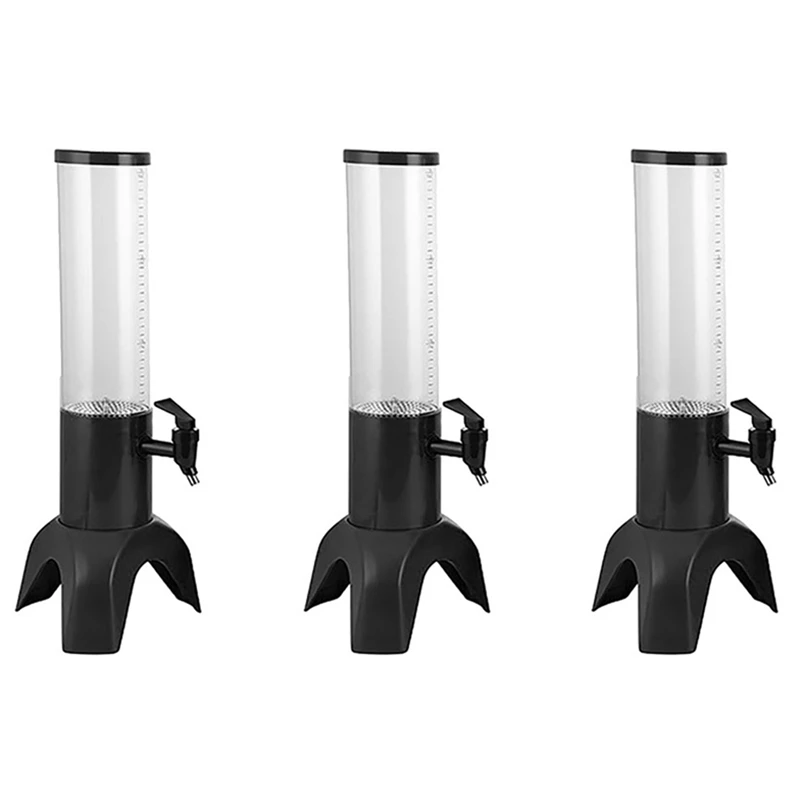 3X 1.5L Beer Dispenser Tower Easy Clean Integrated Tap With Ice Tube And LED Light Clear Beverage Tower Dispenser Black
3X 1.5L Beer Dispenser Tower Easy Clean Integrated Tap With Ice Tube And LED Light Clear Beverage Tower Dispenser Black