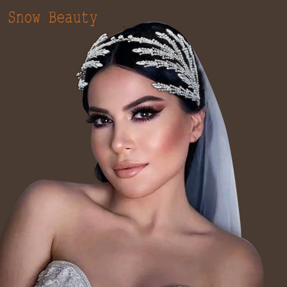 DZ072 Handmade Rhinestone Headpieces Crystal Bridal Headband Hair Accessories for Bride and Bridesmaids Silver Women Tiara
DZ072 Handmade Rhinestone Headpieces Crystal Bridal Headband Hair Accessories for Bride and Bridesmaids Silver Women Tiara