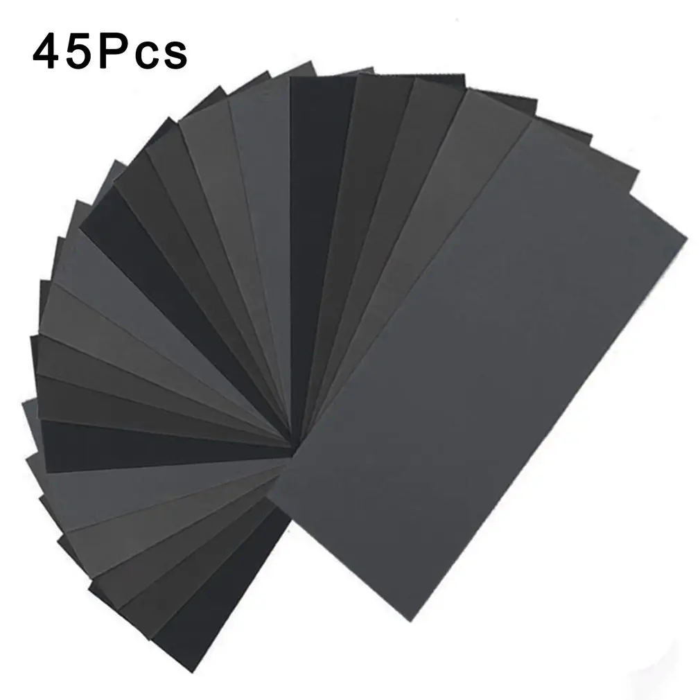 Наждачная бумага, 45 шт., 120-5000, для дерева, мебели 
Наждачная бумага, 45 шт., 120-5000, для дерева, мебели