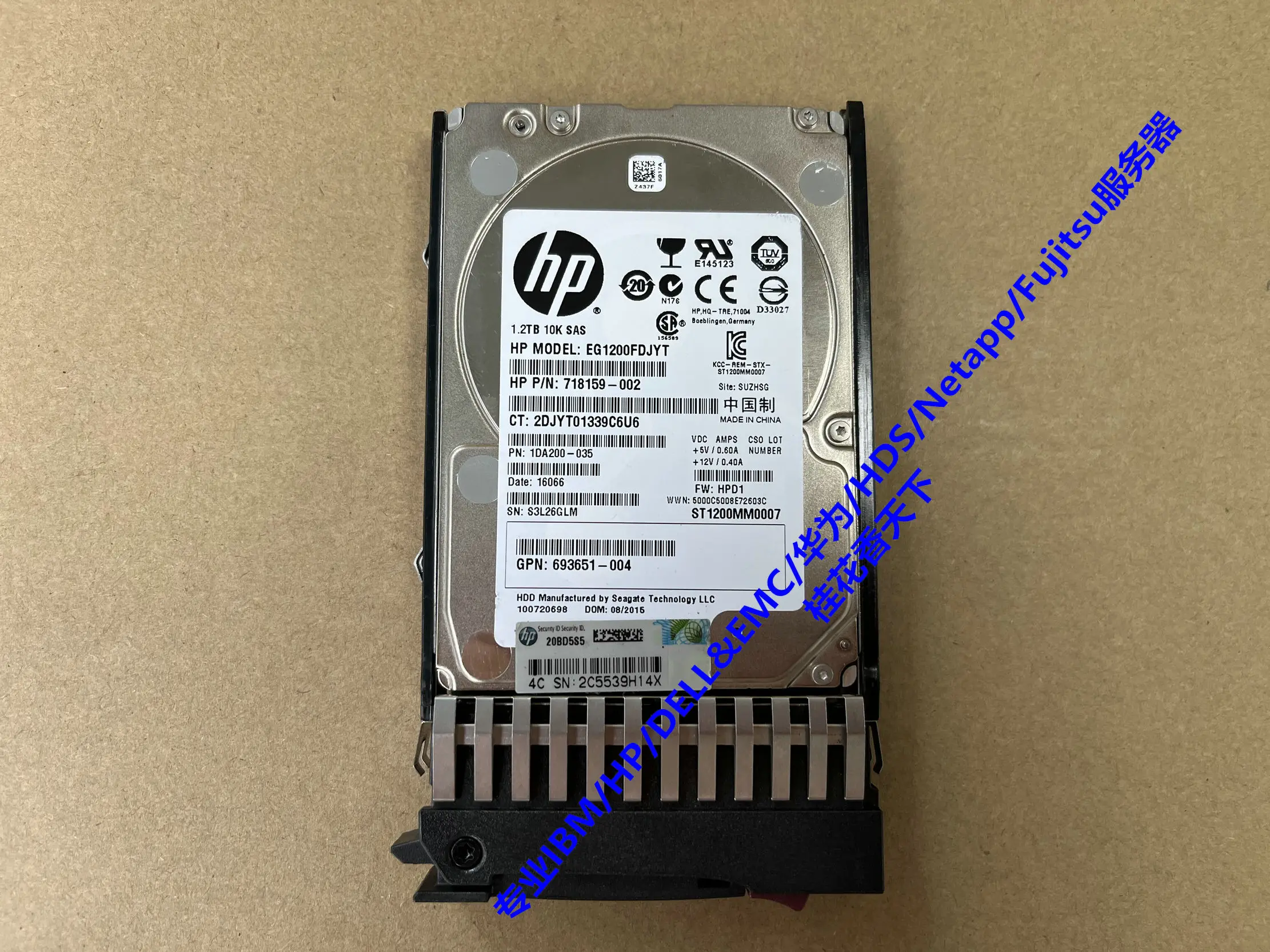 HP 718291-001 1.2TB 10K SAS 2.5 718160-B21 G7 Server Hard Drive
HP 718291-001 1.2TB 10K SAS 2.5 718160-B21 G7 Server Hard Drive