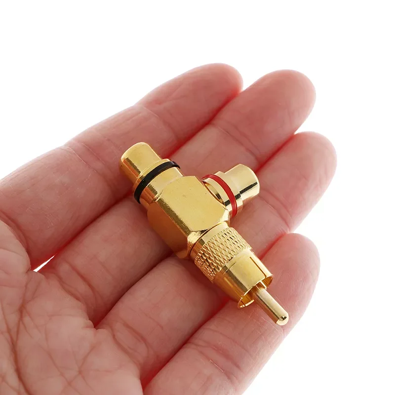 Gold Plated RCA Male To 2 Female RCA Splitter Adapter AV Video Audio T Plug RCA 3 Way Plug R Connector
Gold Plated RCA Male To 2 Female RCA Splitter Adapter AV Video Audio T Plug RCA 3 Way Plug R Connector