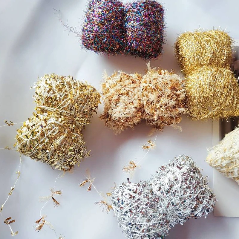 Silver Christmas Knitting Yarn Featured Gold Butterfly Thread DIY Hollow Bean Wool Hand Mixed Wool Thread Yarn Crochet
Silver Christmas Knitting Yarn Featured Gold Butterfly Thread DIY Hollow Bean Wool Hand Mixed Wool Thread Yarn Crochet