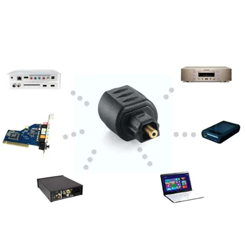 3.5mm Female Mini Jack Plug To Digital For Toslink Male Audio Adapter Optical Fiber Adapter For Amplifier Optical Audio Cab P7u9
3.5mm Female Mini Jack Plug To Digital For Toslink Male Audio Adapter Optical Fiber Adapter For Amplifier Optical Audio Cab P7u9