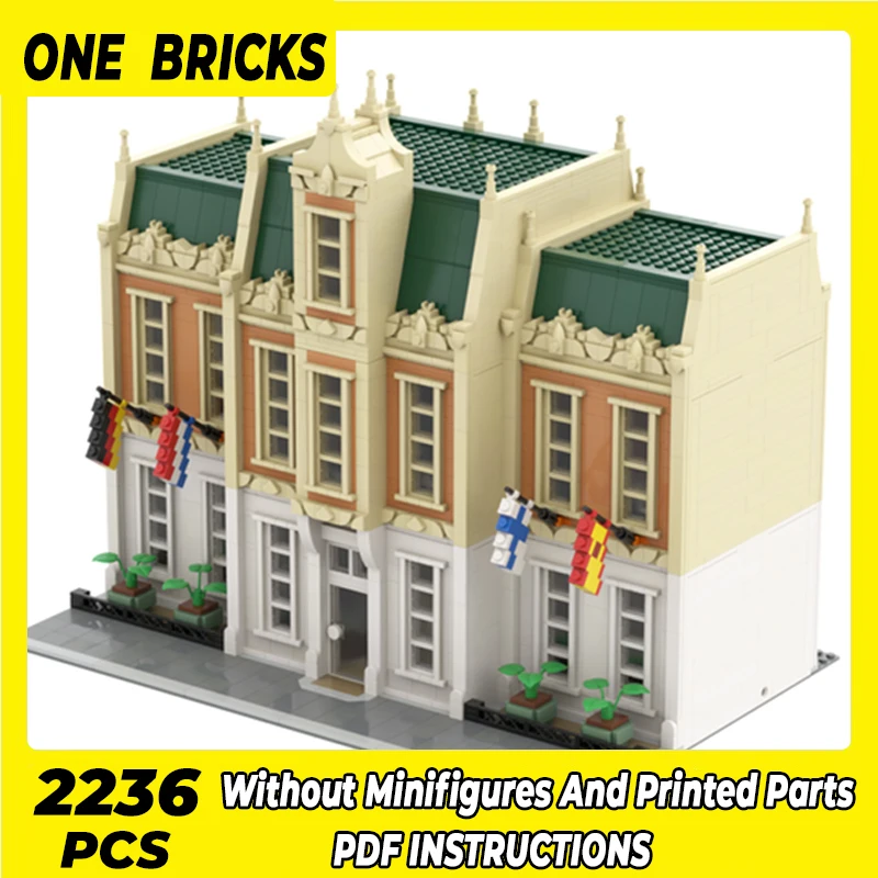 

Moc Building Blocks Street View Foreign Ministry Building Technical Bricks DIY Assembly Construction Toys For Kids Holiday Gifts