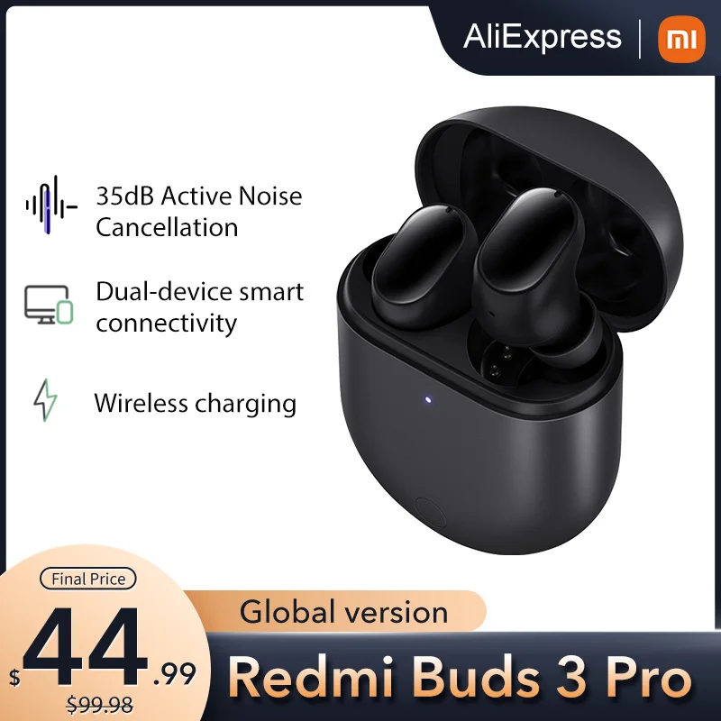 Беспроводная Bluetooth-гарнитура Xiaomi redmi bugs 3 Pro, двойное устройство, ANC, 35 дБ
Беспроводная Bluetooth-гарнитура Xiaomi redmi bugs 3 Pro, двойное устройство, ANC, 35 дБ