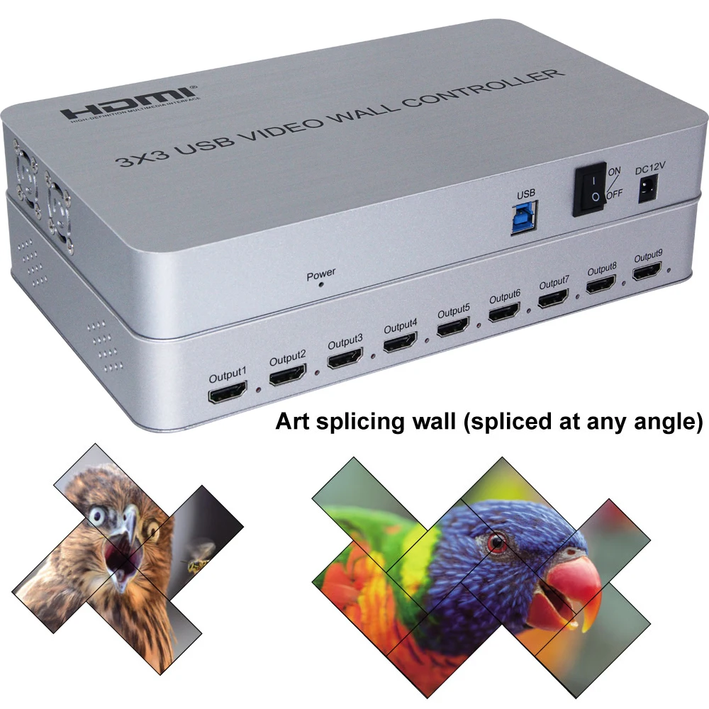 3x3 USB HDMI Video Wall Controller Art Stitching 2x2 2x4 1x3 1x4 1x5 Multi Screen Processor 9 Channels TV HDTV Art Wall Splicing
3x3 USB HDMI Video Wall Controller Art Stitching 2x2 2x4 1x3 1x4 1x5 Multi Screen Processor 9 Channels TV HDTV Art Wall Splicing