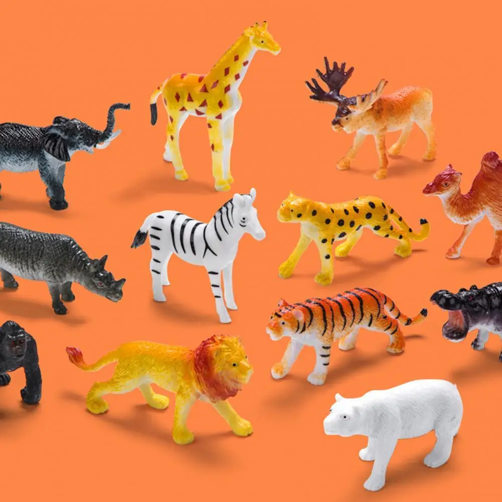 12Pcs Beautiful Wild Jungle Animals Models Animal Figure Portable Tasteless 
12Pcs Beautiful Wild Jungle Animals Models Animal Figure Portable Tasteless