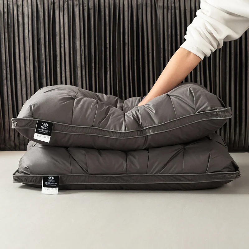 Gray White Five star Hotel 100% White Goose Down/feather Pillow Orthopedic Neck Pillows High Quality Health Pillow For Sleeping
Gray White Five star Hotel 100% White Goose Down/feather Pillow Orthopedic Neck Pillows High Quality Health Pillow For Sleeping