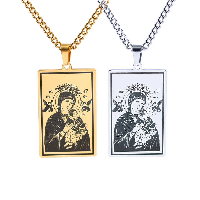 Stainless Steel Virgin Mary Medal Necklace For Women Gold/Silver Color Metal Virgin Girl Pendant Necklace Choker Femme
Stainless Steel Virgin Mary Medal Necklace For Women Gold/Silver Color Metal Virgin Girl Pendant Necklace Choker Femme