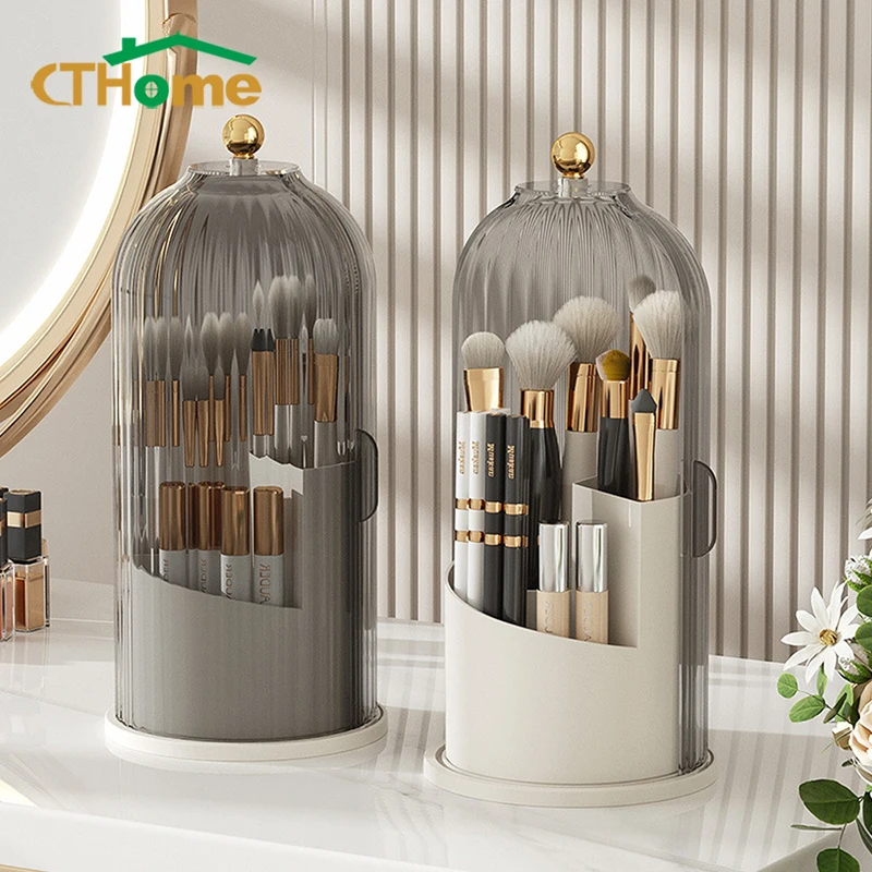 360 Rotating Organizer for Cosmetics Storage Box Transparent Desktop Display Stand Dust-proof Lipstick Brush Makeup Storage Box
360 Rotating Organizer for Cosmetics Storage Box Transparent Desktop Display Stand Dust-proof Lipstick Brush Makeup Storage Box