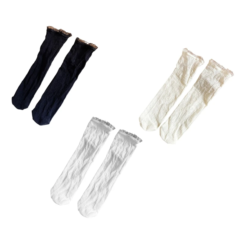 Women Sweet Girls Floral Vine Lace Calf Socks Japanese Preppy Style Cute Ruffle Trim Stretchy Student Thin Middle 37JB
Women Sweet Girls Floral Vine Lace Calf Socks Japanese Preppy Style Cute Ruffle Trim Stretchy Student Thin Middle 37JB