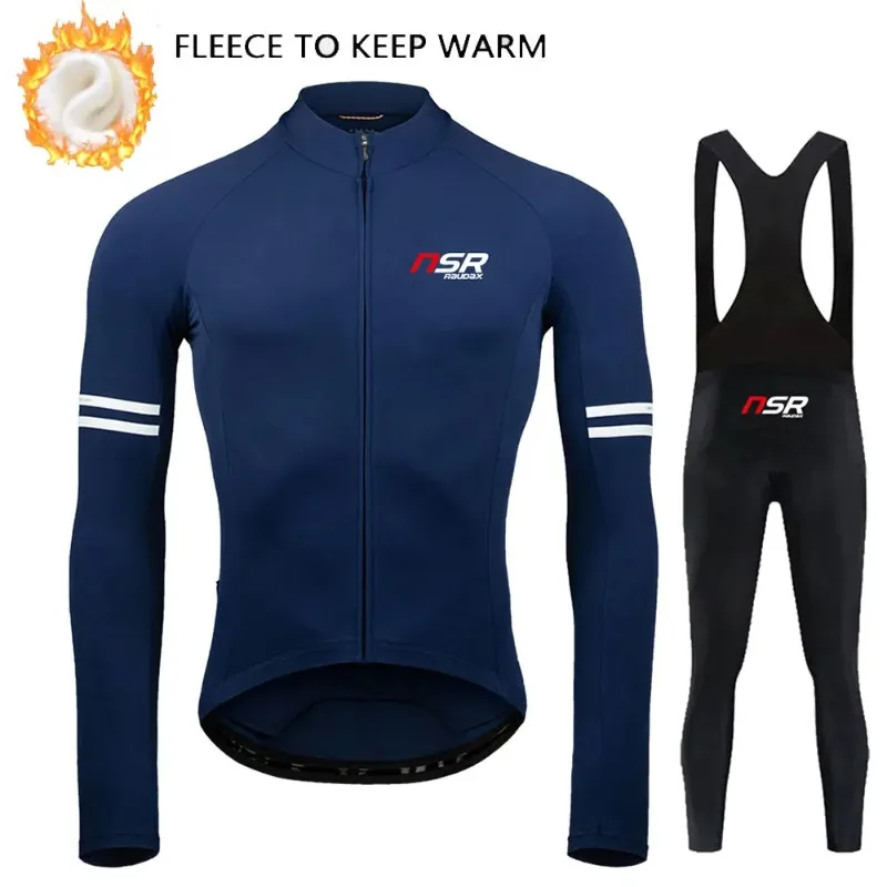 

2024 NSR RAUDAX NEW Winter Thermal Fleece Cycling Suits Triathlon MTB Riding Jackets Long Sleeve Warm Cycling Clothing ciclismo