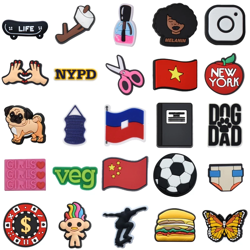 Packs Para Pins Men Shoes Accessories Kids Shoe Charms Boy Gifts Set Jeans Decorations for Crocs Girl Women Charm Wholesale Bulk 
Packs Para Pins Men Shoes Accessories Kids Shoe Charms Boy Gifts Set Jeans Decorations for Crocs Girl Women Charm Wholesale Bulk