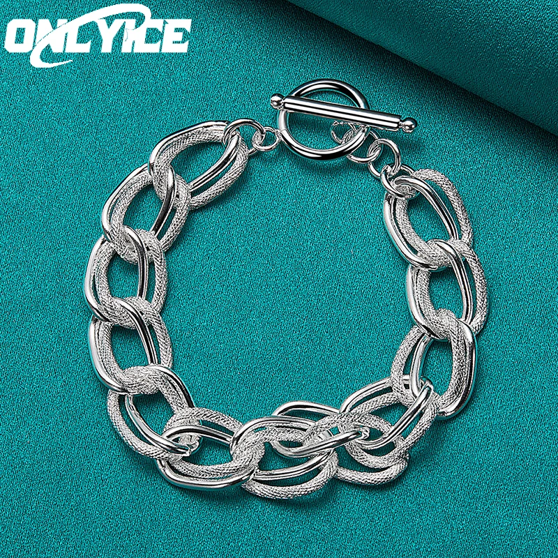 925 Sterling Silver Noble Smooth Matte Link Bracelets For Man Women Fashion Designer Original Party Wedding Jewelry Holiday Gift
925 Sterling Silver Noble Smooth Matte Link Bracelets For Man Women Fashion Designer Original Party Wedding Jewelry Holiday Gift