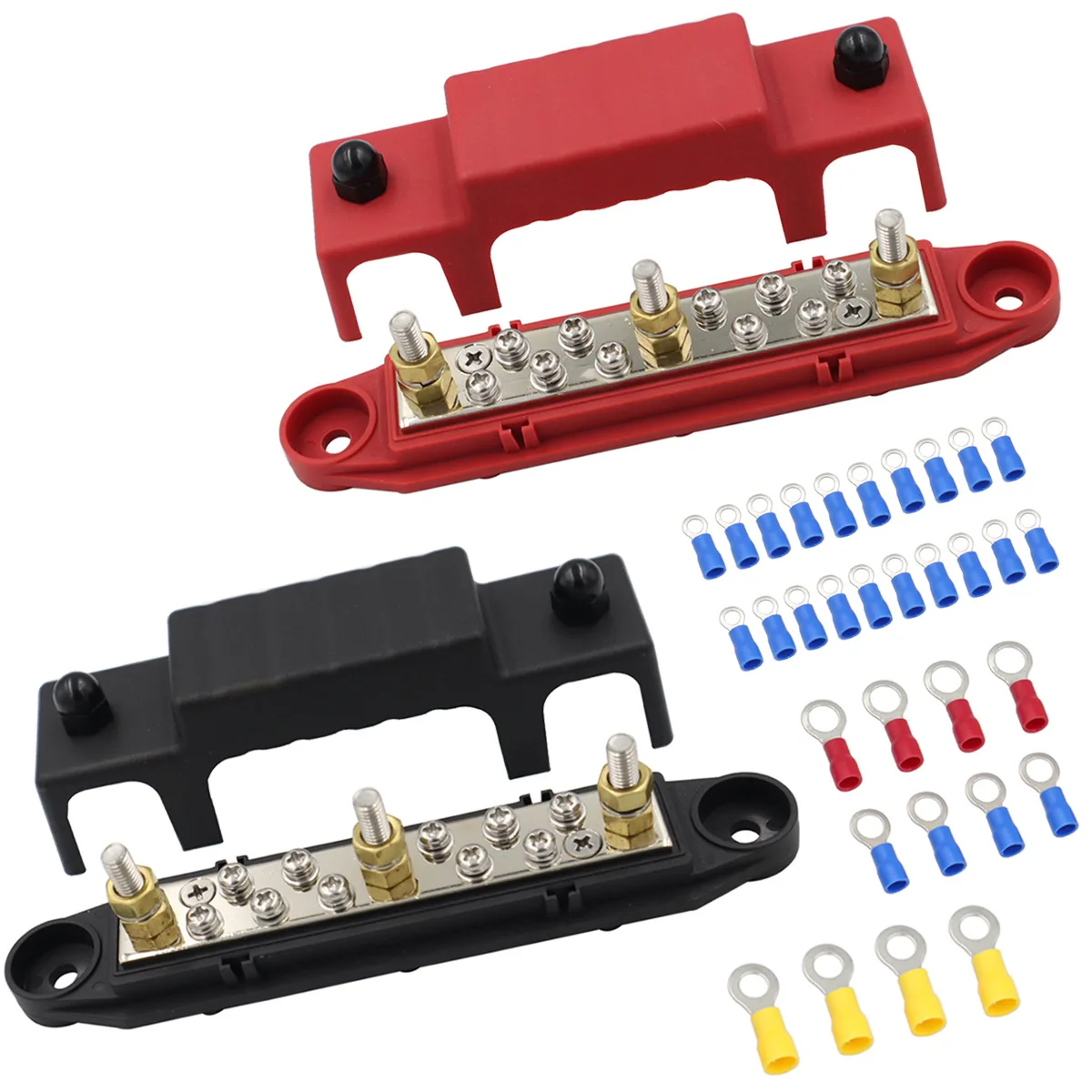 10 Terminal Screws Bus Bar Heavy Duty 150A BusBar Block Power Distribution Terminal Block for Camper Car Boat Marine Caravan RV
10 Terminal Screws Bus Bar Heavy Duty 150A BusBar Block Power Distribution Terminal Block for Camper Car Boat Marine Caravan RV