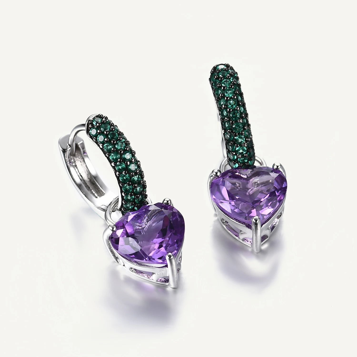GEM'S BALLET Design Heart Amethyst Bramble Gemstone Drop Earrings Set for Women Solid 925 Sterling Silver Luxury Kite Jewelry
GEM'S BALLET Design Heart Amethyst Bramble Gemstone Drop Earrings Set for Women Solid 925 Sterling Silver Luxury Kite Jewelry