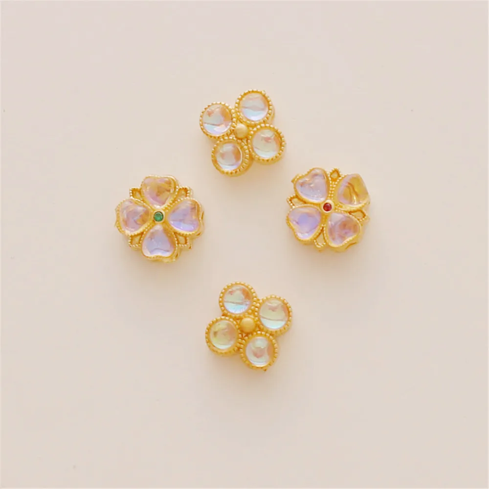 18K Gold-clad Dumb Gold Inlaid with Moonlight Zircon Flat Beads Through Hole Diy Bracelet Necklace Accessories Beads
18K Gold-clad Dumb Gold Inlaid with Moonlight Zircon Flat Beads Through Hole Diy Bracelet Necklace Accessories Beads