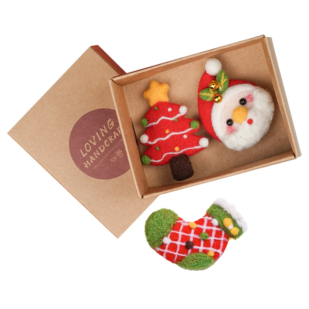 Christmas Brooch Felting Hair Needle Pin Diy Decor Kit Tree Chritmas Party Wool Clip Garland Felt House Ornaments Lapel Clips 
Christmas Brooch Felting Hair Needle Pin Diy Decor Kit Tree Chritmas Party Wool Clip Garland Felt House Ornaments Lapel Clips
