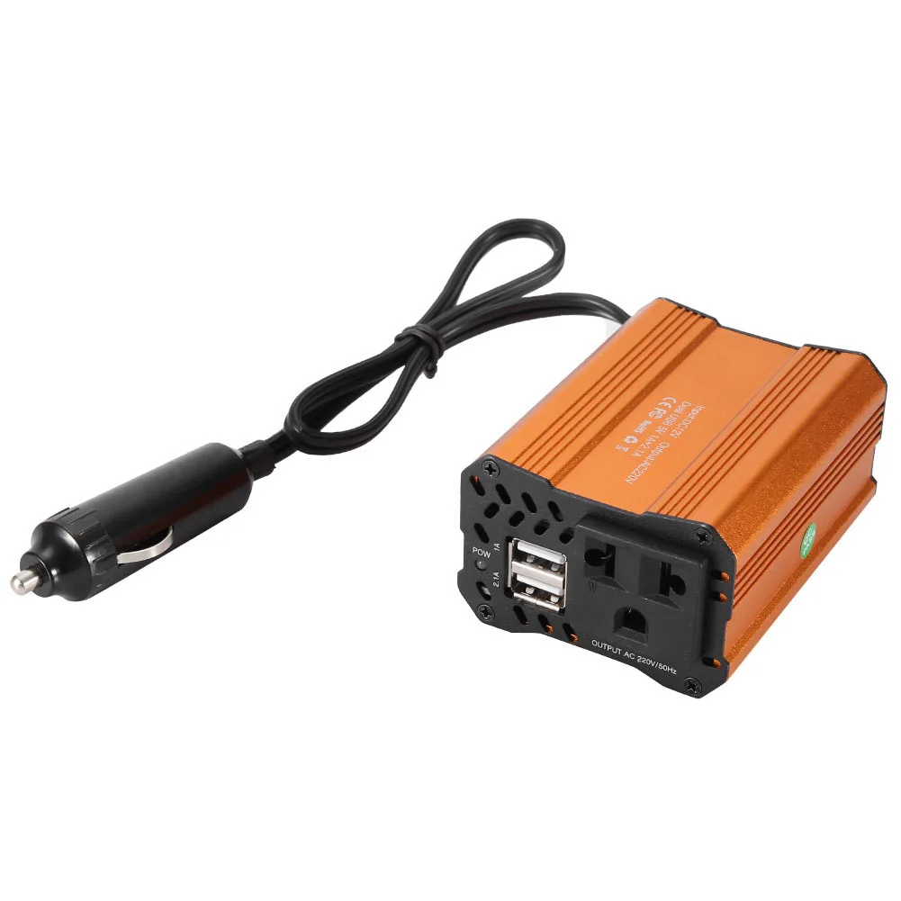 150W Car Power Inverter Converter DC 12V to AC 220V Adapter Dual USB Charging Port Car Power Inverter
150W Car Power Inverter Converter DC 12V to AC 220V Adapter Dual USB Charging Port Car Power Inverter
