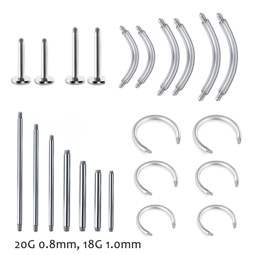 50Pcs 20G 18G Body Piercing Jewelry Replacement Bar Parts for CBB Labret Barbell Navel Eyebrow Nose Lip Surgical Stainless Steel
50Pcs 20G 18G Body Piercing Jewelry Replacement Bar Parts for CBB Labret Barbell Navel Eyebrow Nose Lip Surgical Stainless Steel