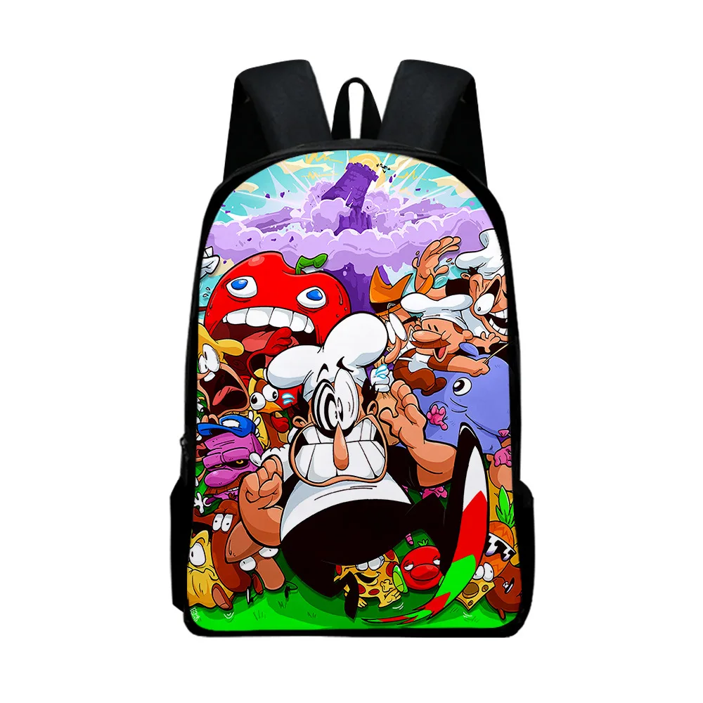 3D Game Pizza Tower Pepperman Backapck School Bag Boys Girls Primary Middle School Students Schoolbag Teenagers Travel Backpacks
3D Game Pizza Tower Pepperman Backapck School Bag Boys Girls Primary Middle School Students Schoolbag Teenagers Travel Backpacks