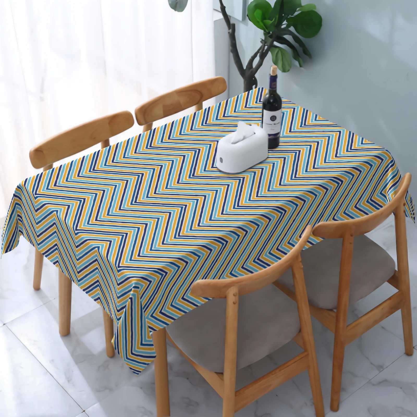 Blue Stripes Tablecloth Washable Stain and Wrinkle Resistant Water-Proof Table Cloth for Dining Table Party Home Decor 54"x72" 
Blue Stripes Tablecloth Washable Stain and Wrinkle Resistant Water-Proof Table Cloth for Dining Table Party Home Decor 54"x72"
