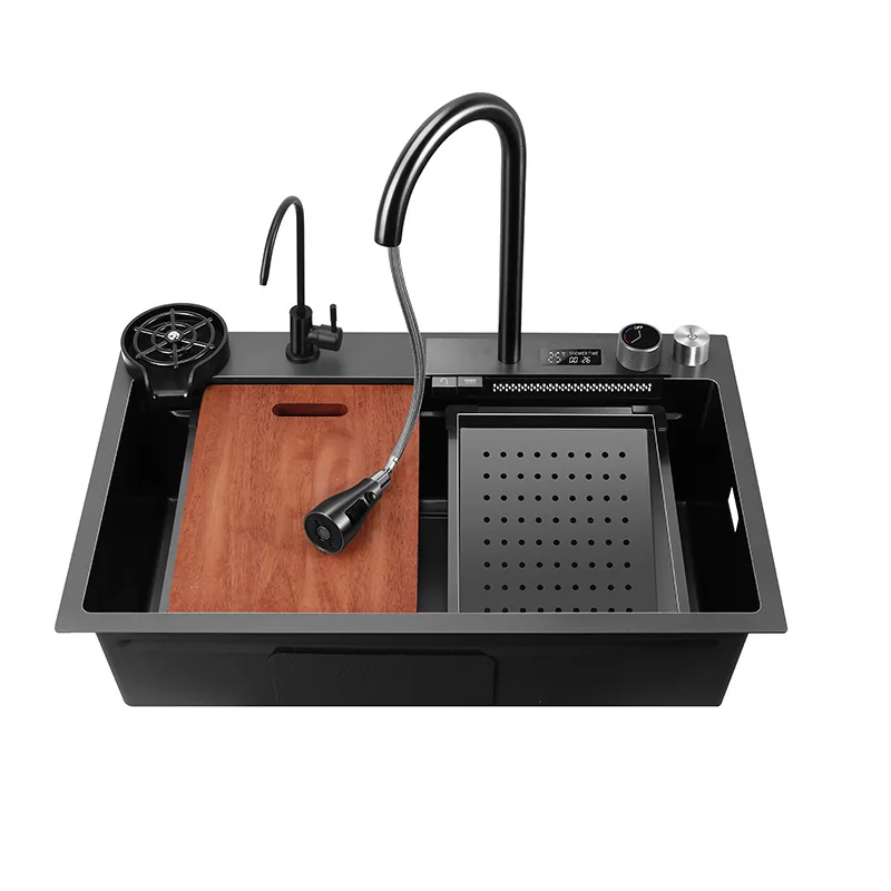 Black Kitchen Sink Stainless Steel Washbasin Nano Gourmet Stainless Steel Kitchen Tub Large Single Sink Kitchen Accessories
Black Kitchen Sink Stainless Steel Washbasin Nano Gourmet Stainless Steel Kitchen Tub Large Single Sink Kitchen Accessories