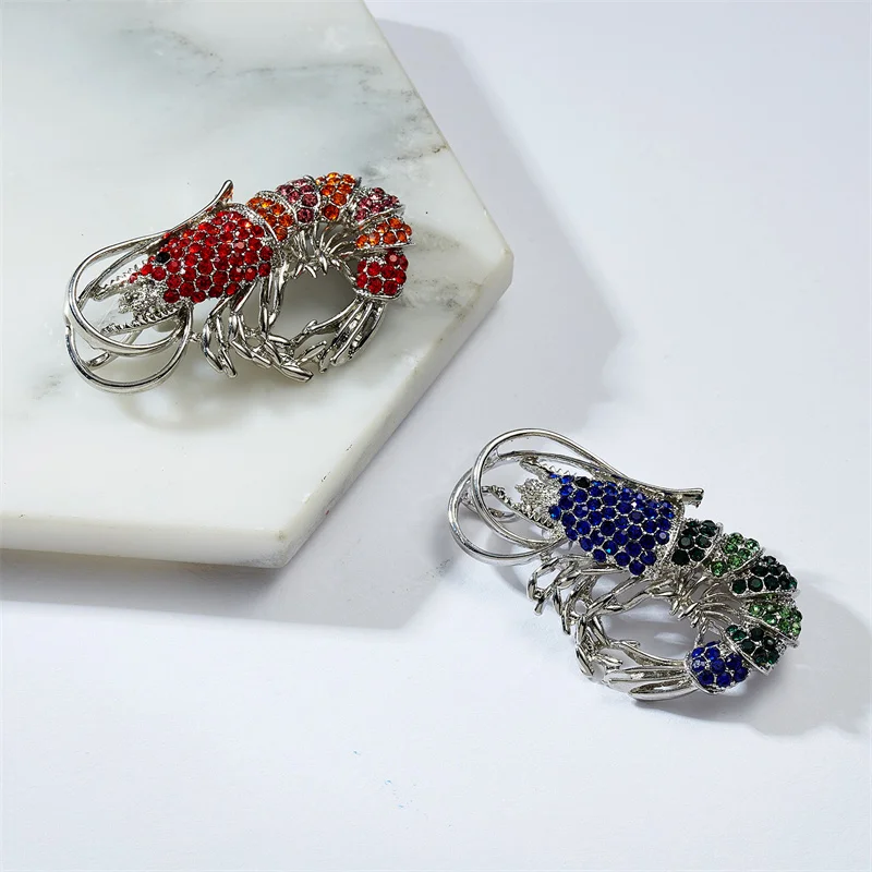 Creative lobster brooch alloy rhinestone painting oil animal brooch clothing accessories
Creative lobster brooch alloy rhinestone painting oil animal brooch clothing accessories