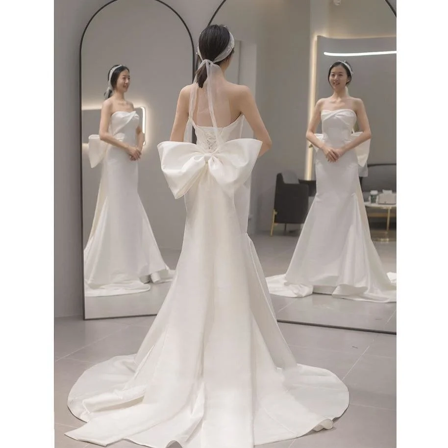 Formal Occasion Dresses Satin Bra Photography Wedding Dress Evening Dress Fishtail Photography Dress
Formal Occasion Dresses Satin Bra Photography Wedding Dress Evening Dress Fishtail Photography Dress