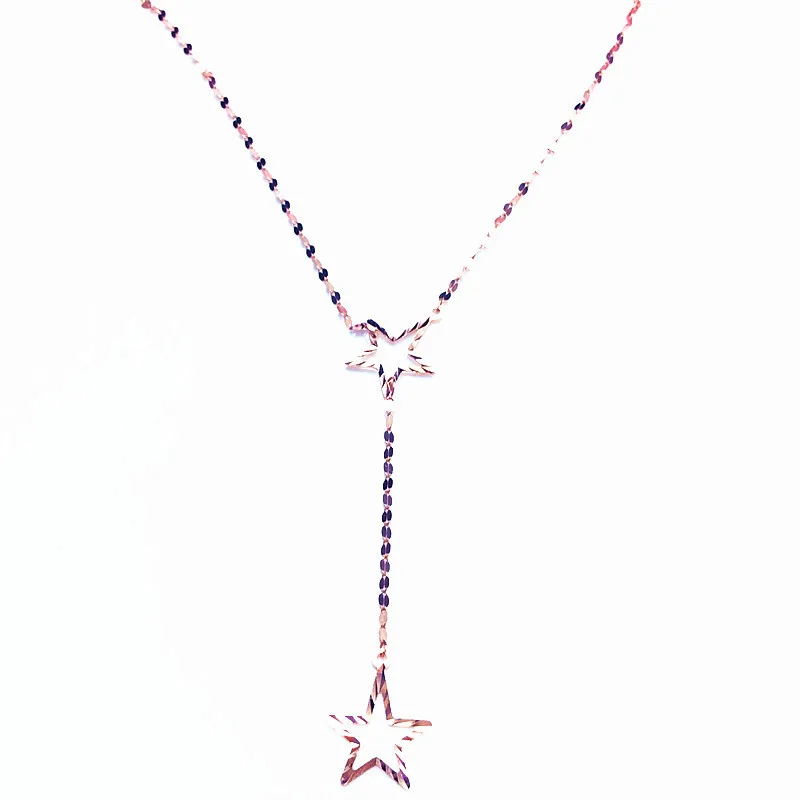 2020 summer Russian 585 purple gold 14k rose gold fashion all-match five-point star collarbone chain ladies necklace
2020 summer Russian 585 purple gold 14k rose gold fashion all-match five-point star collarbone chain ladies necklace