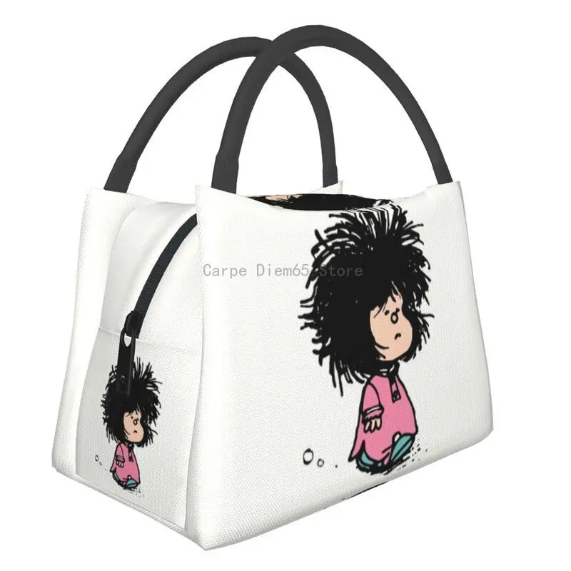 Humor Manga Mafalda Insulated Lunch Bag for School Office Quino Argentina Cartoon Resuable Thermal Cooler Lunch Box Women
Humor Manga Mafalda Insulated Lunch Bag for School Office Quino Argentina Cartoon Resuable Thermal Cooler Lunch Box Women