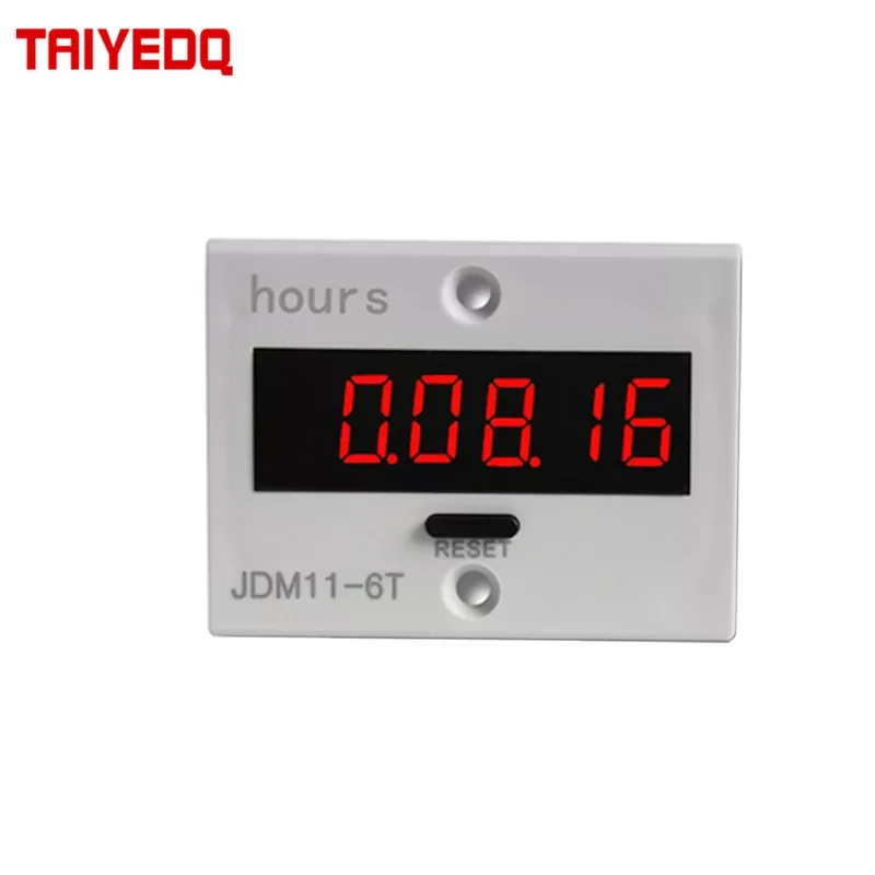 NEW 6 Digit Digital Display Counter Industrial Power-On Timer Accumulator AC220V DC 24V12V Equipment Working Record Time
NEW 6 Digit Digital Display Counter Industrial Power-On Timer Accumulator AC220V DC 24V12V Equipment Working Record Time