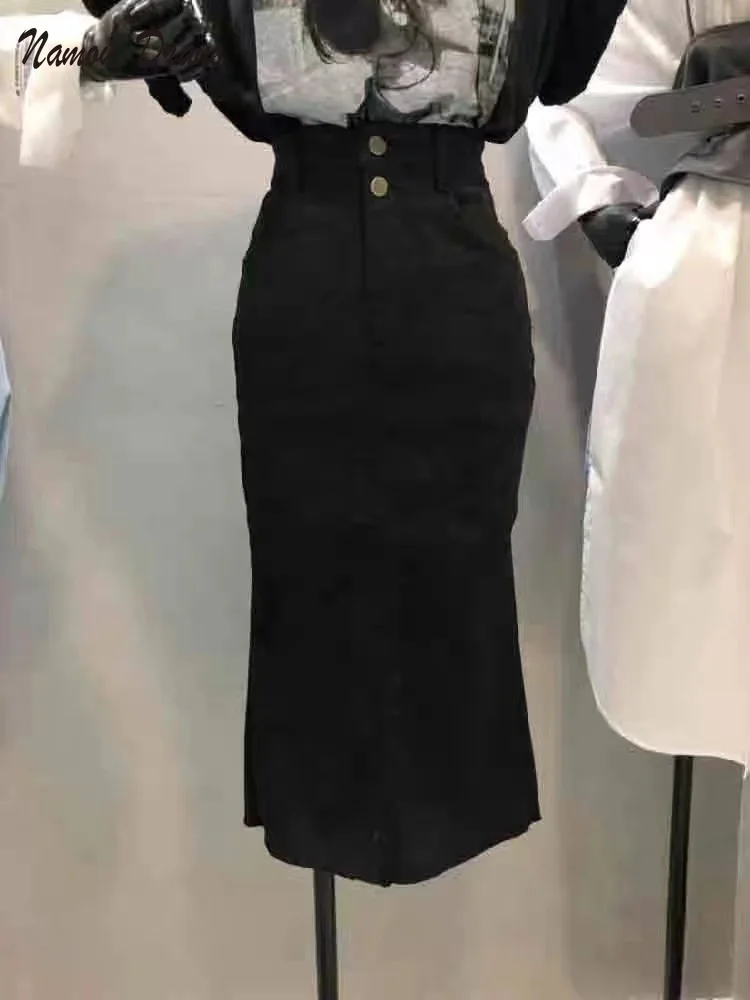 Namou Drane 2022 Summer Korean Women's High Waist Solid Color Slim Slim Skirt Fashion Fishtail Skirt Denim Skirt pencil skirt
Namou Drane 2022 Summer Korean Women's High Waist Solid Color Slim Slim Skirt Fashion Fishtail Skirt Denim Skirt pencil skirt