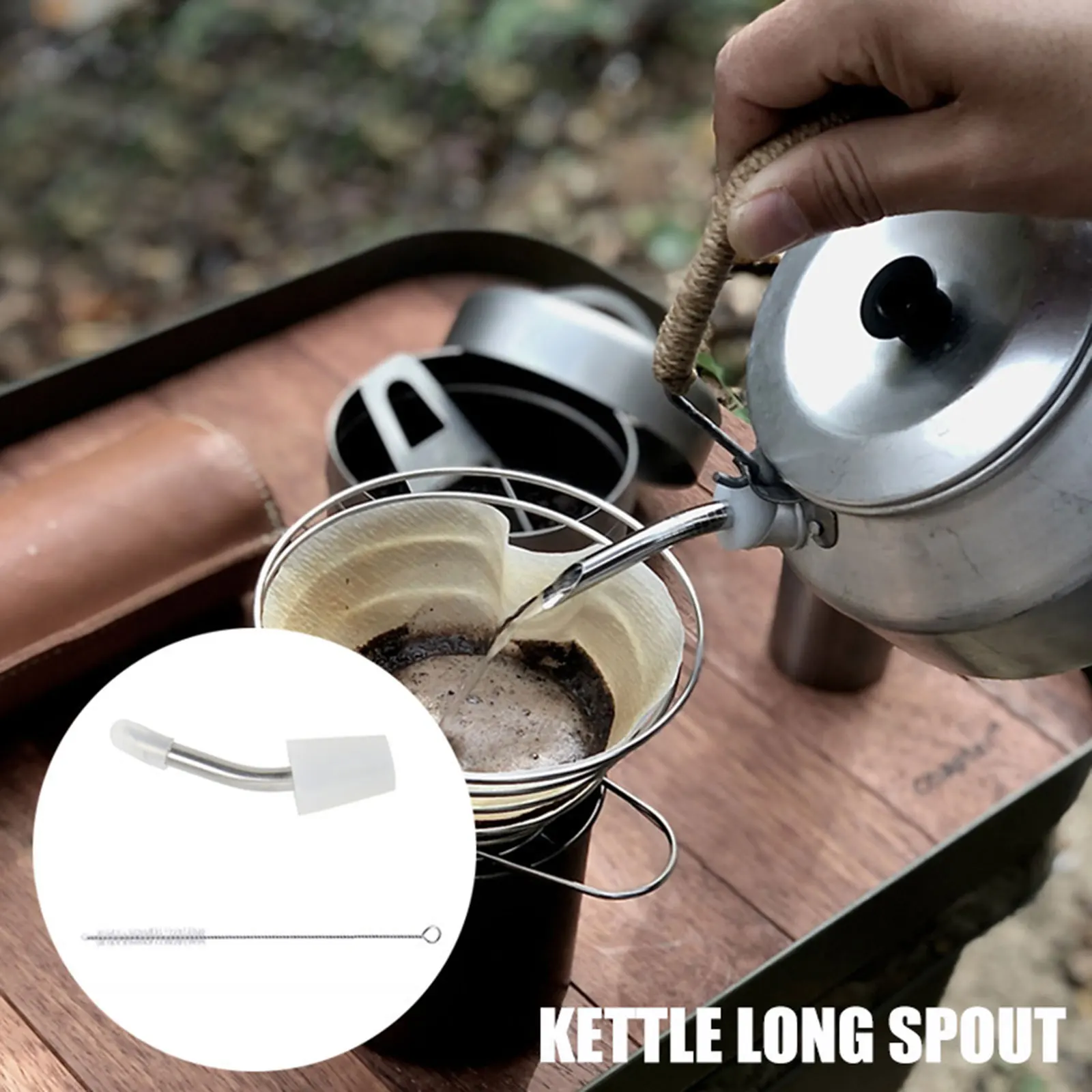 Kettle Extension Mouth Durable Stainless Steel Material Long Spout Portable Outdoor Camping Accessories for Kettle
Kettle Extension Mouth Durable Stainless Steel Material Long Spout Portable Outdoor Camping Accessories for Kettle
