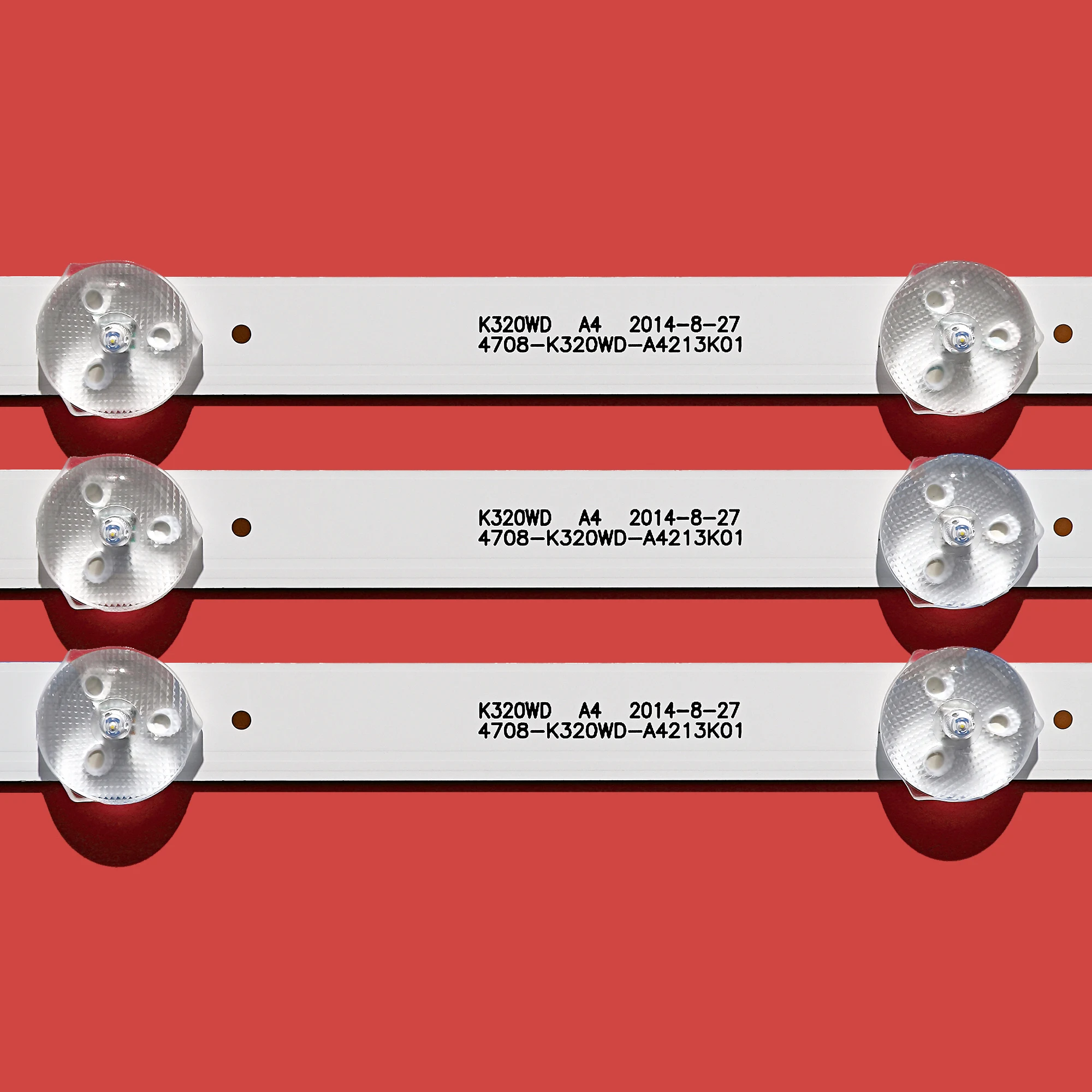 3 шт. x 32-дюймовые светодиодные ленты для подсветки телевизора 4708-K320WD-A2213K01 для 32 ''TCL LE32D59 и для 32PFL3045 8-светодиодный s 618 мм
3 шт. x 32-дюймовые светодиодные ленты для подсветки телевизора 4708-K320WD-A2213K01 для 32 ''TCL LE32D59 и для 32PFL3045 8-светодиодный s 618 мм