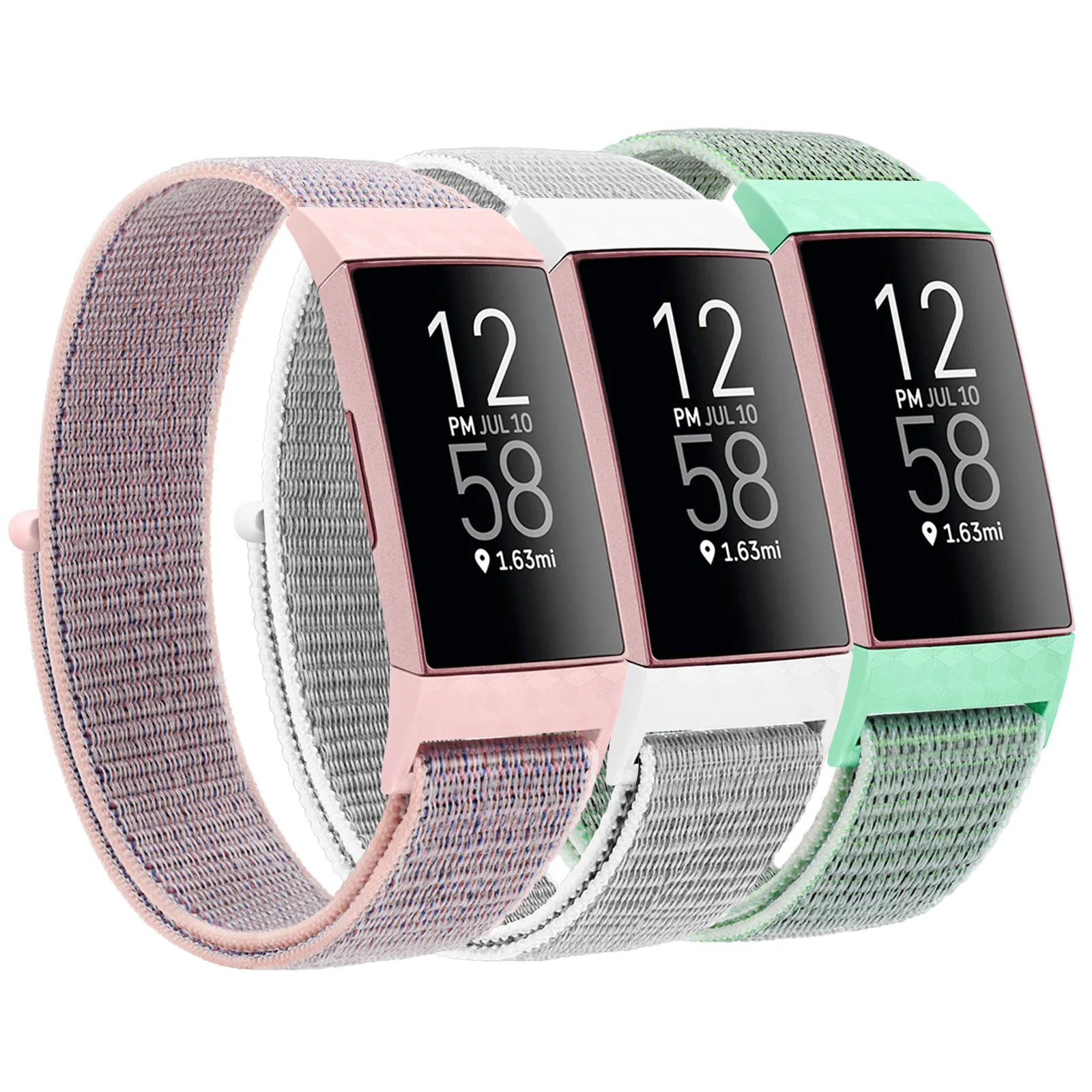 Ремешок нейлоновый для фитнес-трекера Fitbit Charge 3 4 SE | Наручные часы