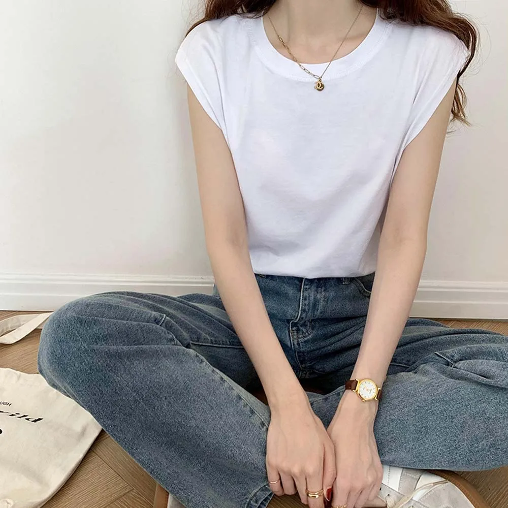 2022 Women Fashion Leisure T-Shirt Short Sleeve Solid Color Loose Round Neck Pullover Casual Minimalism Ladies Summer T-shirt
2022 Women Fashion Leisure T-Shirt Short Sleeve Solid Color Loose Round Neck Pullover Casual Minimalism Ladies Summer T-shirt