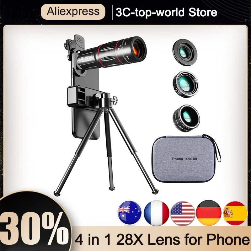 Универсальный объектив 28X HD для фотоаппарата, телескоп с увеличением, макрообъектив для IPhone, Samsung, оптический объектив с увеличением, объект...
Универсальный объектив 28X HD для фотоаппарата, телескоп с увеличением, макрообъектив для IPhone, Samsung, оптический объектив с увеличением, объект...