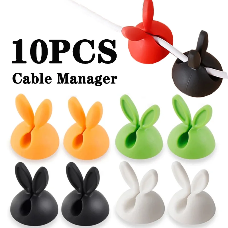 10/1PCS Cute Rabbit Ears Cable Bobbin Winder Clip Wire Organizer Desk Cord Holder Self Adhesive Cable Organizer Clip Wire Holder
10/1PCS Cute Rabbit Ears Cable Bobbin Winder Clip Wire Organizer Desk Cord Holder Self Adhesive Cable Organizer Clip Wire Holder
