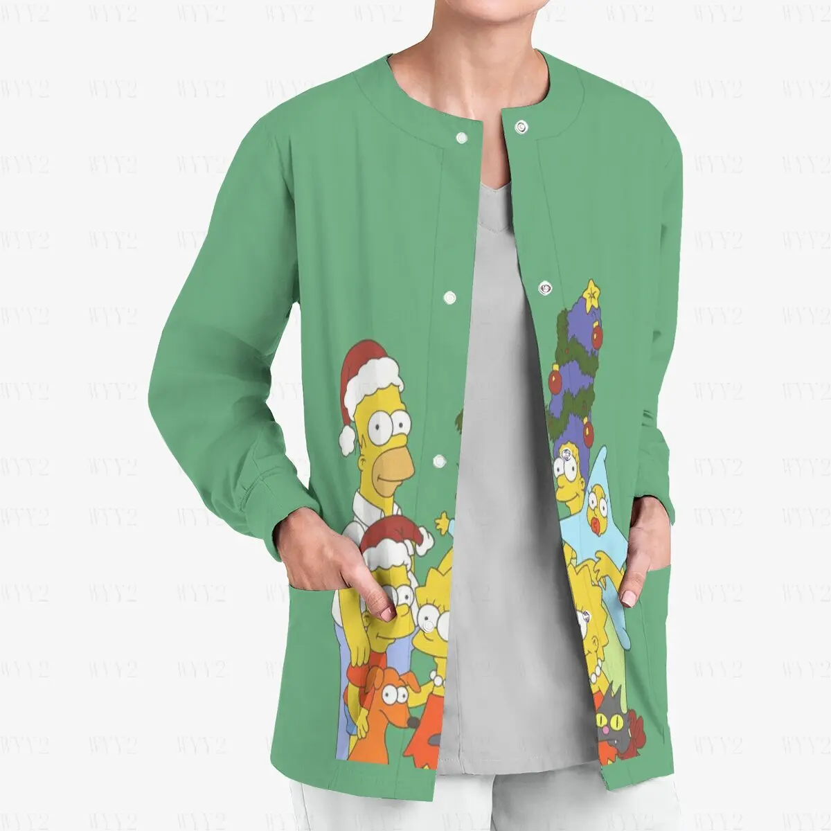 Новая осенне-зимняя женская теплая куртка с воротником-стойкой и длинным рукавом с карманами, Рабочая форма медсестры, куртка из искусственной кожи с мультяшным принтом Диснея
Новая осенне-зимняя женская теплая куртка с воротником-стойкой и длинным рукавом с карманами, Рабочая форма медсестры, куртка из искусственной кожи с мультяшным принтом Диснея