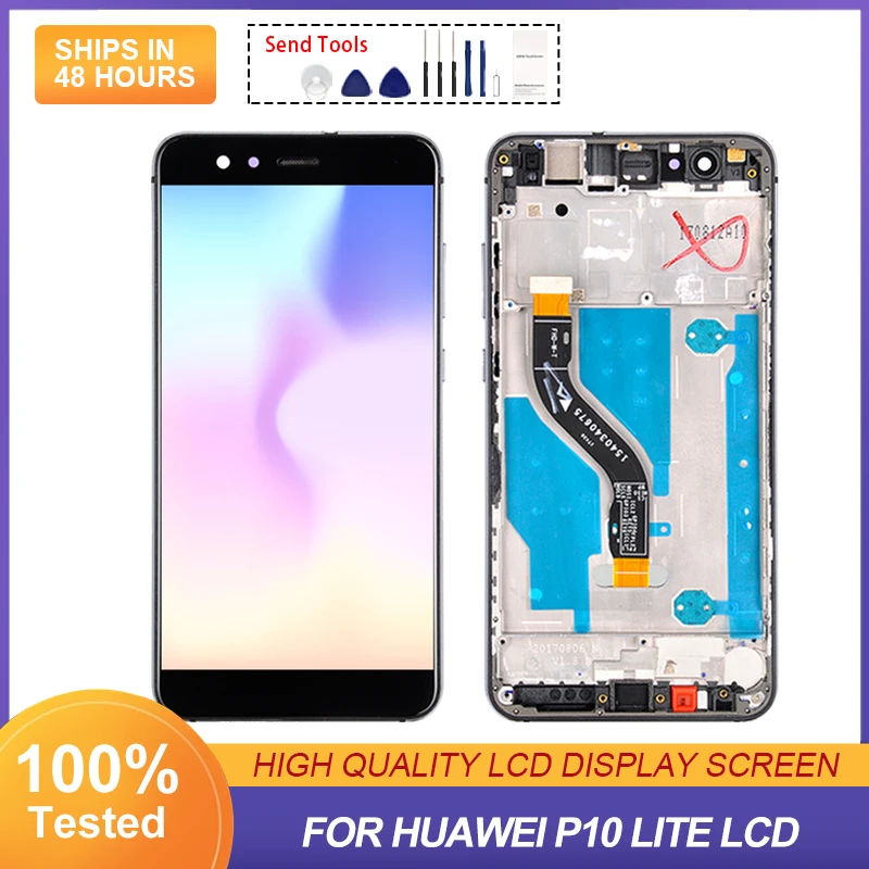 

5,2 дюймовый дисплей Nova Lite для Huawei P10 Lite, ЖК-сенсорный экран, дигитайзер, детали для ремонта в сборе с рамкой